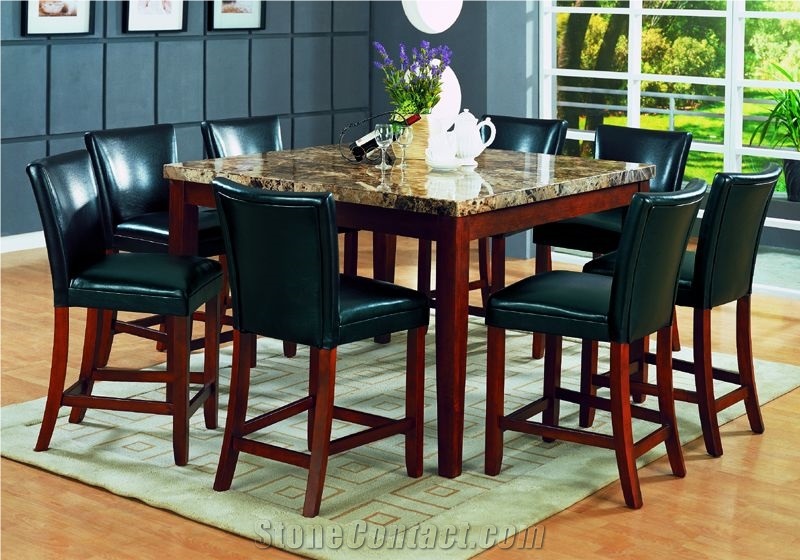 Marble Top Dining Table Top, Emperador Dark Brown Marble Table Tops