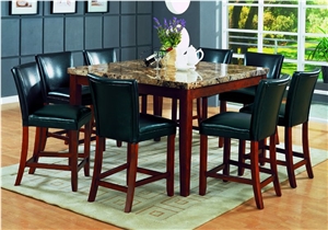 Marble Top Dining Table Top, Emperador Dark Brown Marble Table Tops