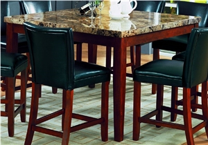 Marble Top Dining Table Top, Emperador Dark Brown Marble Table Tops