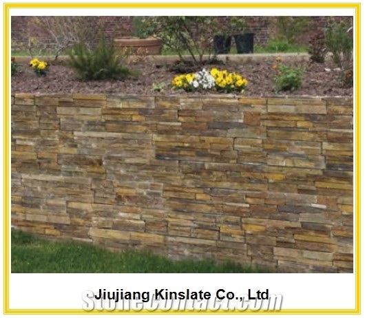 Natural Rusty Cemented Slate Fire Resistant Decora