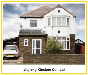 Natural Rusty Cemented Slate Fire Resistant Decora