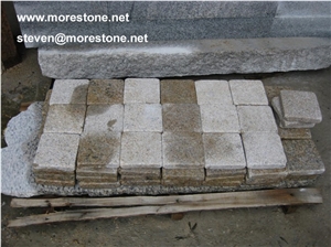 Giallo Granite Tumbled Paver, Beige Granite Pavers