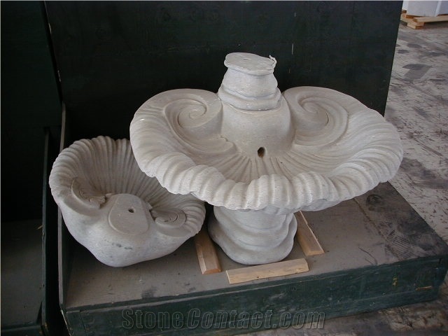 Mushroom Stone Fountain, Grey Limestone Fountain