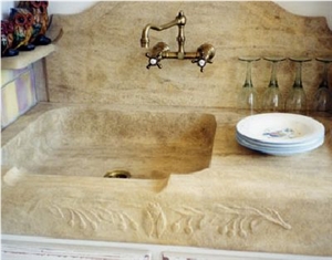 CNC Work Solid Sink, Beige Marble Sink CNC Work Solid Sink, Beige Marble Sink