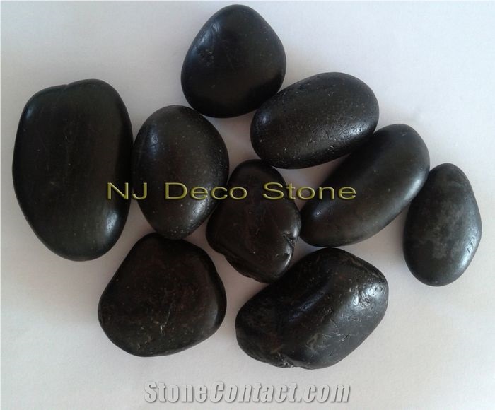 Polished Black Pebbles