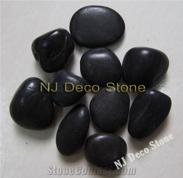 Polished Black Pebbles