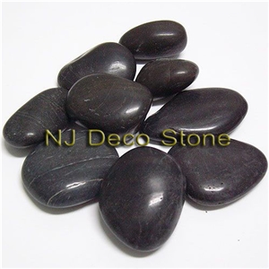 Polished Stripe Pebble Tiger Beach Pebble, Pebble Black Sandstone Pebbles