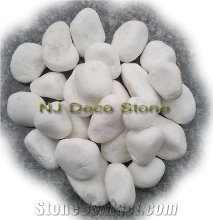 Snow White Pure White Pebble, White Marble Pebbles