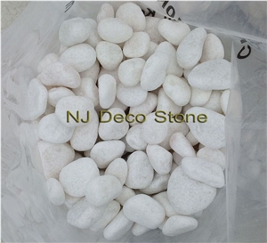 Snow White Pure White Pebble, White Marble Pebbles