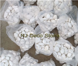 Snow White Pure White Pebble, White Marble Pebbles