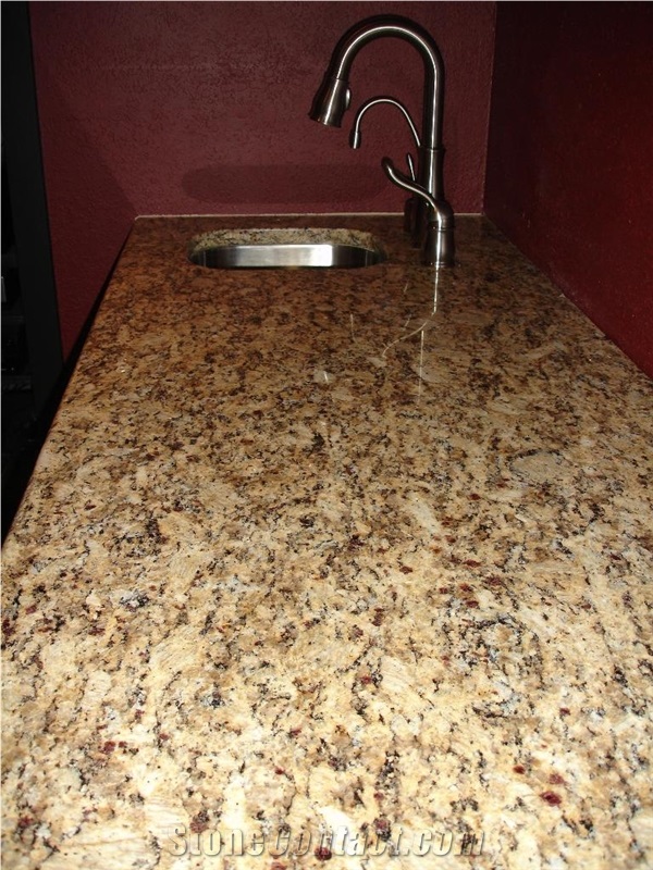 Giallo Santa Cecilia Countertops, Giallo Santa Cecilia Yellow Granite Countertops