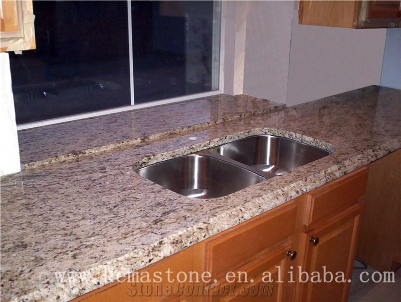 Prefab Santa Cecilia Light Granite Countertops