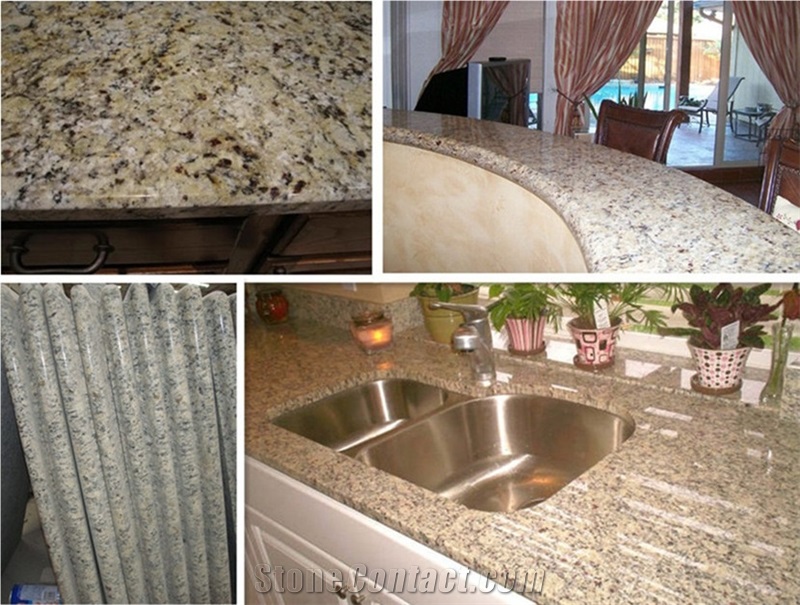 Prefab Santa Cecilia Light Granite Countertops
