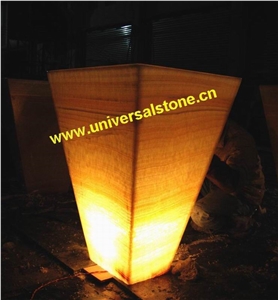 Backlit Back Lighting Honey Onyx Bar Top