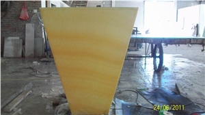 Backlit Honey Onyx Glass Bar Tops
