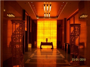 Backlit Honey Wooden Vein Onyx Glass Tile Z-16