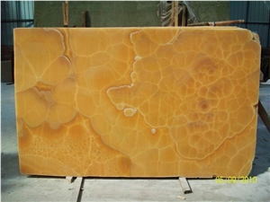 Backlit Orange Onyx Glass Kitchen Countertop