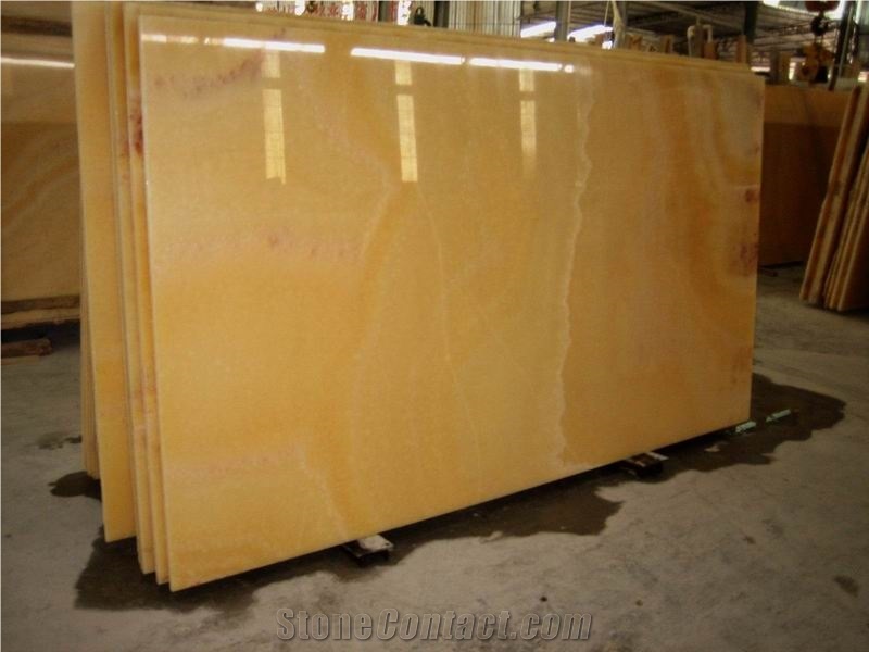 Backlit Orange Onyx Glass Kitchen Countertop