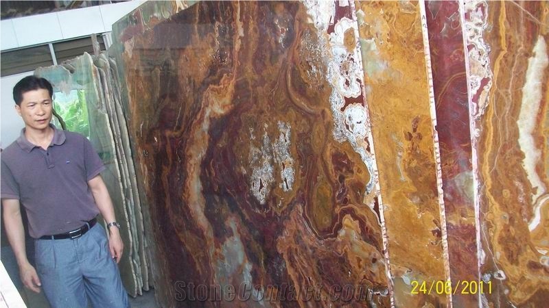 Backlit Red Onyx Light Box