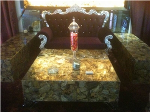 Backlit Semi-precious Stone Table Top (J122) Backlit Semi-precious Stone Table Top (J122)