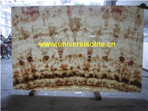 Backlit Snow Dragon Onyx Glass Panel