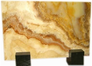 Golden Onyx Glass Lamp Box (Z07)
