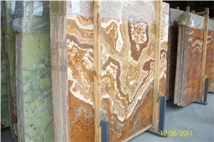 Golden Onyx Glass Lamp Box (Z07)
