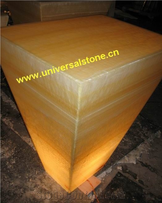 Honey Onyx Glass Led Panel
