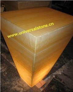 Honey Onyx Glass Led Panel