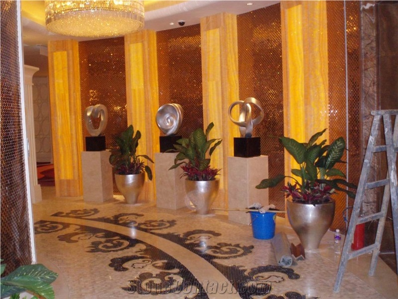 Honey Onyx Glass Led Panel