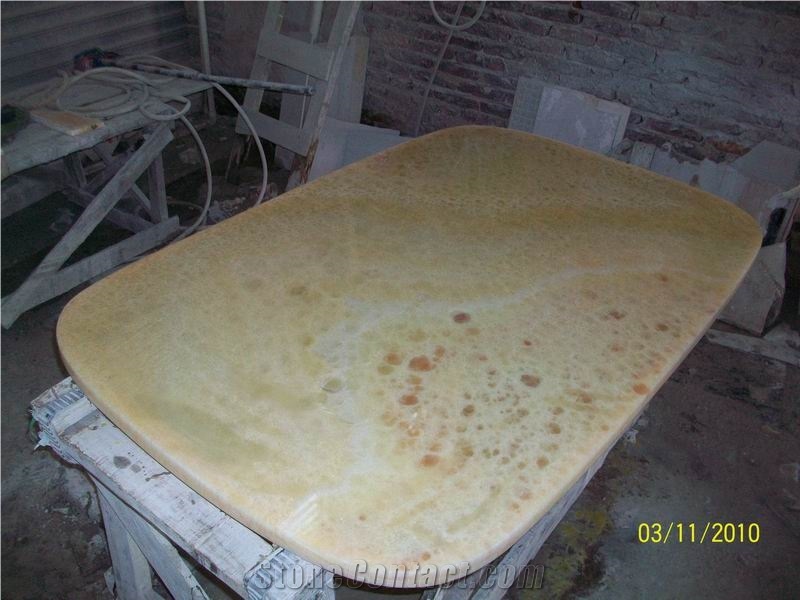Onyx Glass Table Top Backlit (J112)