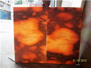 Translucent Afterglow Onyx Glass Table(Z10)
