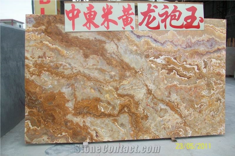 Translucent Golden Cloud Onyx Lamp Box