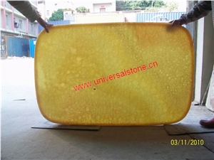 Translucent Honey Onyx Bar Tops