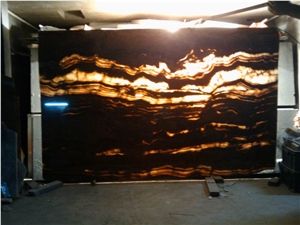 Translucent Tiger Vein Onyx Decorative Wall