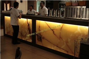 Translucent White Onyx Bar Top