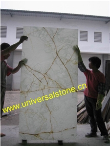 White Vein Onyx Glass (J056)