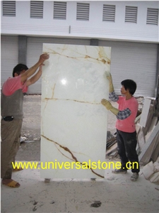 White Vein Onyx Glass (J056)