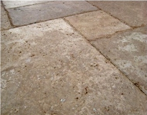 Noce Travertine Dark Pattern Set, Turkey Brown Travertine Slabs & Tiles