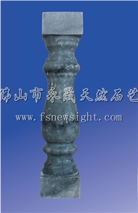 Granite(Deep Blue) Balustrade 60x12x12 cm Circular, Natural Marble Blue Granite Balustrade