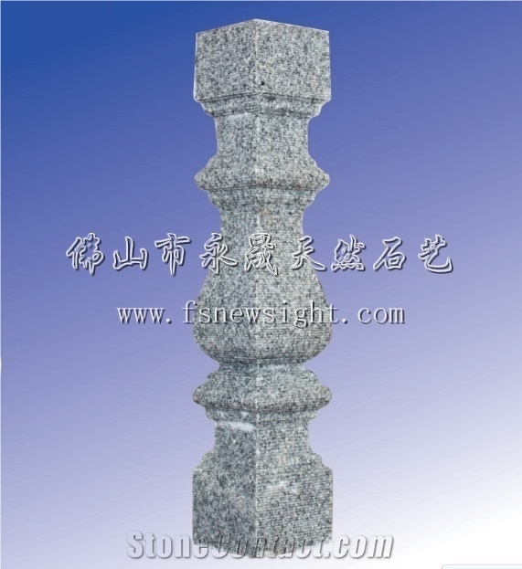 Granite(G603 Filamentous) Balustrade 60x12x12 cm C, Natural White Granite Balustrade