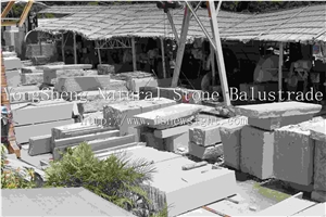 Granite(G603 Filamentous) Balustrade 60x12x12 cm C, Natural White Granite Balustrade