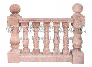 Granite Red Balustrade 60x12x12 cm Circular, Natural Red Granite Balustrade, Natural Granite Balustrade & Railings