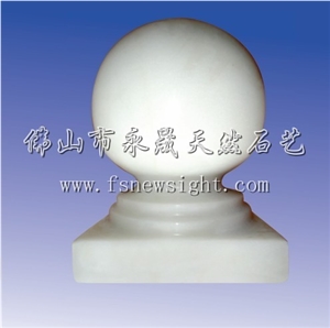 Natural Stone (marble) Bead/Ball, White Marble Pier Caps, Quoins