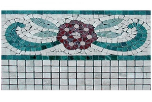 Antiquated Polished Mosaic Border Line