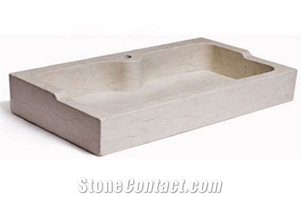 Bianco Perlino Sink, White Limestone Sink