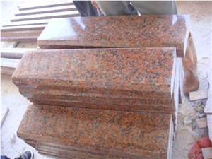 G562 Granite Maple Red DARK Kerb Stone