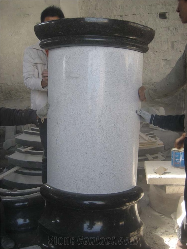 Pearl White Column, Pearl White Granite Column
