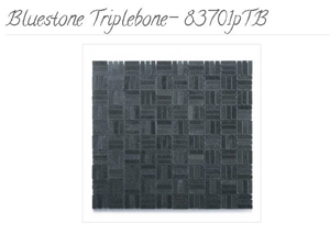Bluestone Triplebone Stone Mosaic - 83701pTB, Bam Blue Stone Bluestone Triplebone Stone Mosaic - 83701pTB, Bam Blue Stone