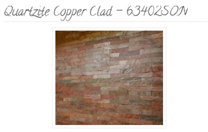 Copper Quartzite Strip Cladding - 63402SON, Brown Quartzite Cultured Stone